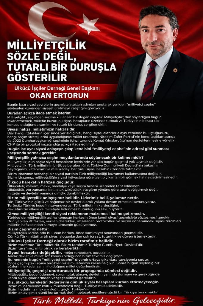 Milliyetçilik Sözle Değil, Tutarlı Bir Duruşla Gösterilir